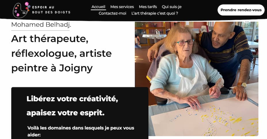 création de site d'art-thérapie